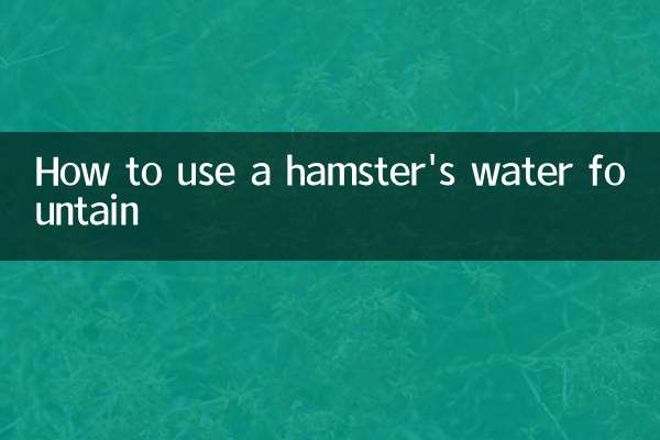 كيفية استخدام نافورة الماء الهامستر
