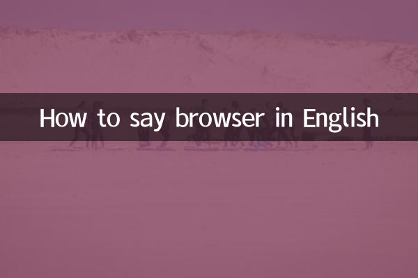 浏览器英语怎么说