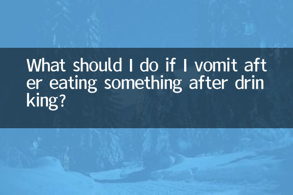 Was soll ich tun, wenn ich nach dem Essen oder Trinken erbreche?