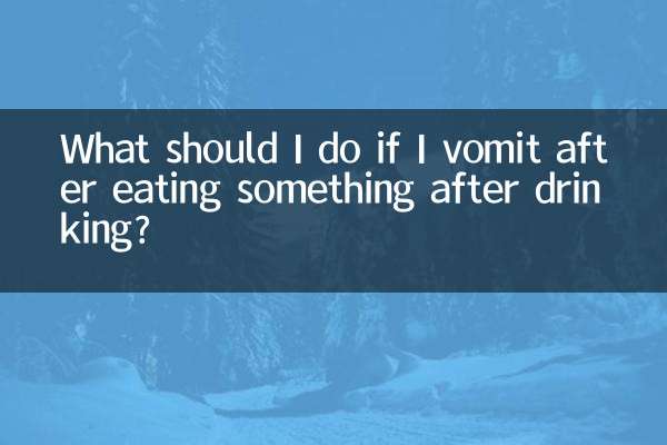 Was soll ich tun, wenn ich nach dem Essen oder Trinken erbreche?