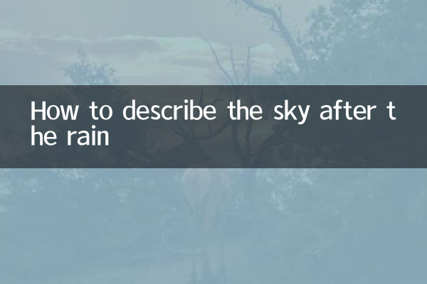How to describe the sky after the rain