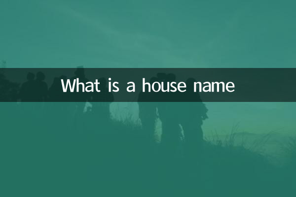 ¿Qué es el nombre de una casa?