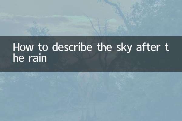 How to describe the sky after the rain