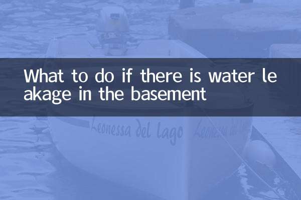 What to do if there is water leakage in the basement