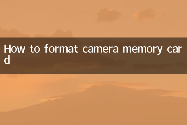 How to format camera memory card