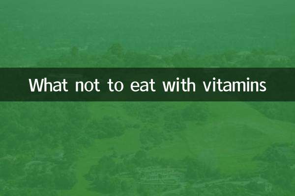 What not to eat with vitamins