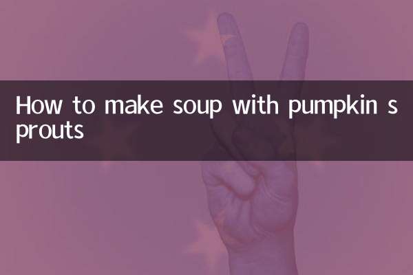 So bereiten Sie eine Suppe mit Kürbissprossen zu