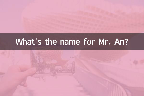 مسٹر اے این کا نام کیا ہے؟