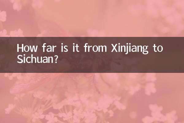 How far is it from Xinjiang to Sichuan?