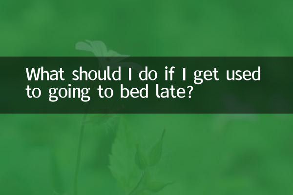 习惯晚睡怎么办