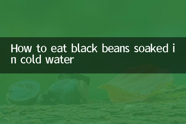 Como comer feijão preto embebido em água fria