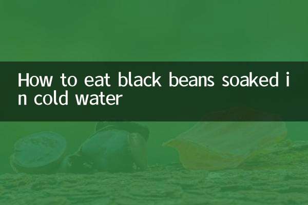 Como comer feijão preto embebido em água fria