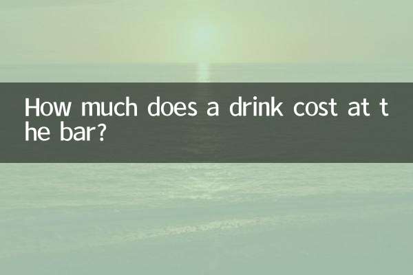 Quanto custa uma bebida no bar?