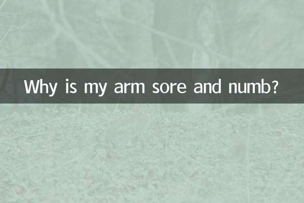 Why is my arm sore and numb?