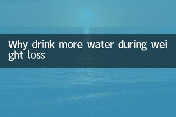 체중 감량 시 물을 더 많이 마시는 이유