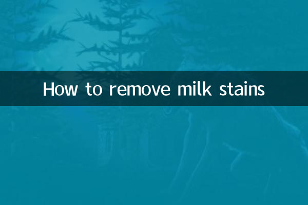 Cómo quitar las manchas de leche
