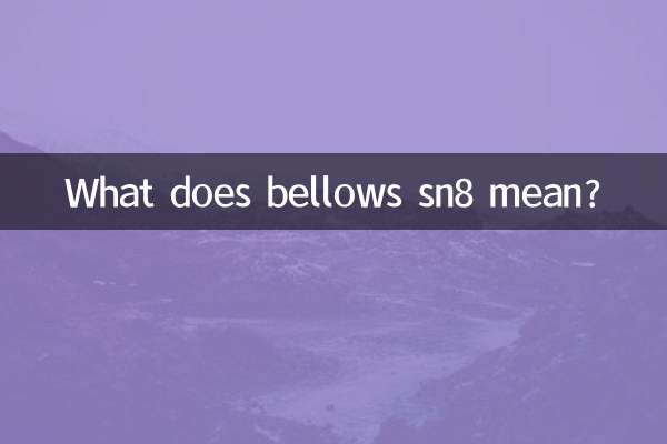 Que signifie le soufflet sn8 ?