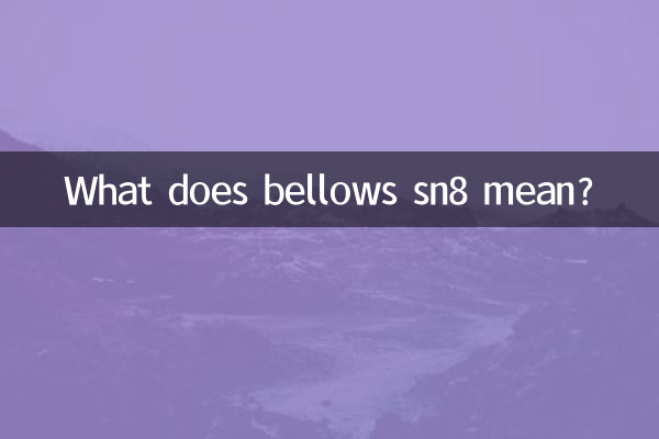 Que signifie le soufflet sn8 ?