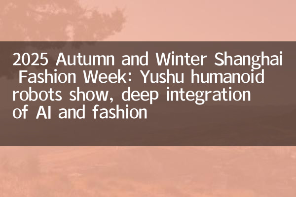 2025 Herbst und Winter Shanghai Fashion Week: Yushu Humanoid Roboter Show, Deep Integration of AI und Mode