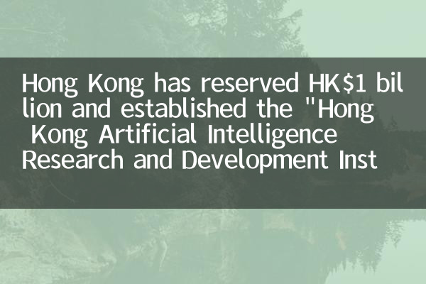 Hongkong hat im nächsten Jahr HK $ 1 Milliarde HK $ reserviert und das 