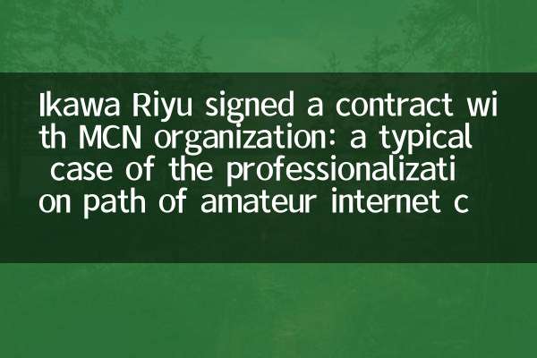Ikawa Riyu ने MCN संगठन के साथ एक अनुबंध पर हस्ताक्षर किए: शौकिया इंटरनेट सेलिब्रिटीज के व्यवसायीकरण पथ का एक विशिष्ट मामला