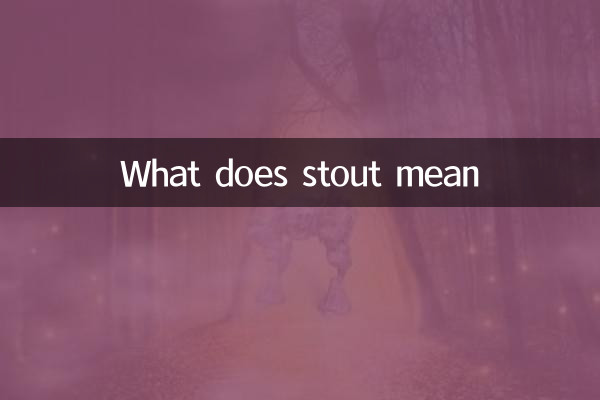 ¿Qué significa Stout?