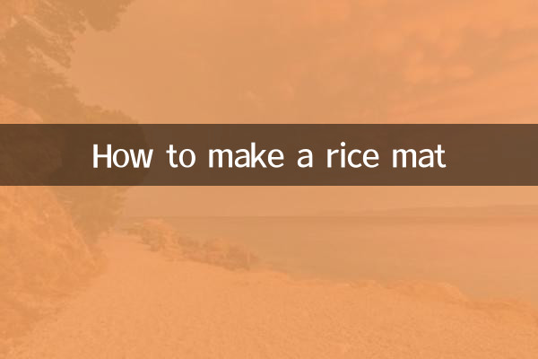 Como fazer um tapete de arroz