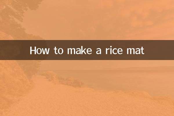 Como fazer um tapete de arroz