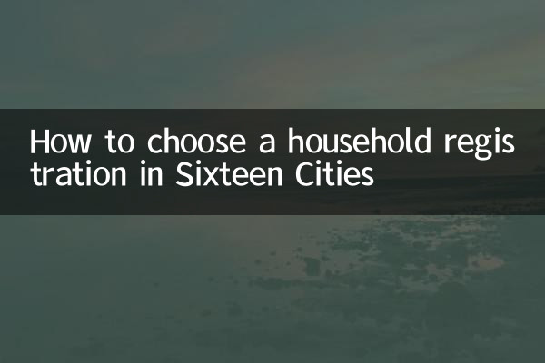 So wählen Sie eine Haushaltsregistrierung in Sixteen Cities aus