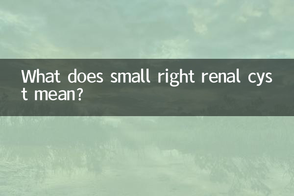 What does small right renal cyst mean?
