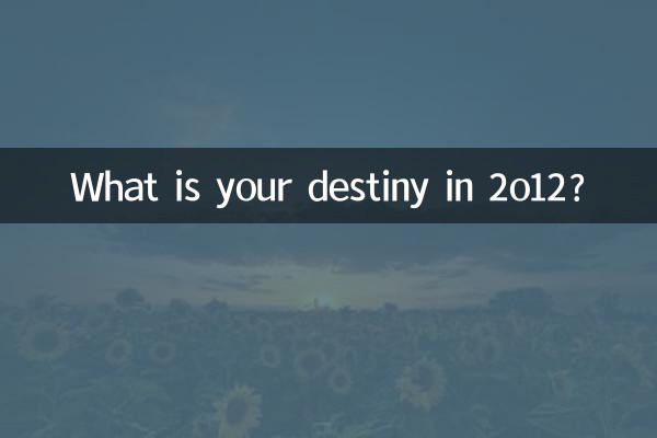 ¿Cuál es tu destino en 2o12?