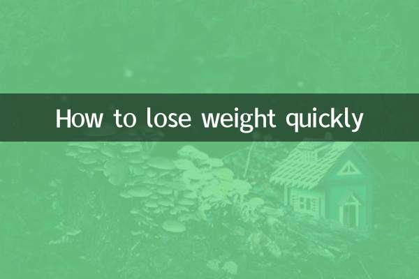 So verlieren Sie schnell Gewicht