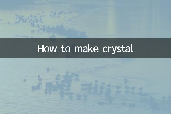 Comment fabriquer du cristal