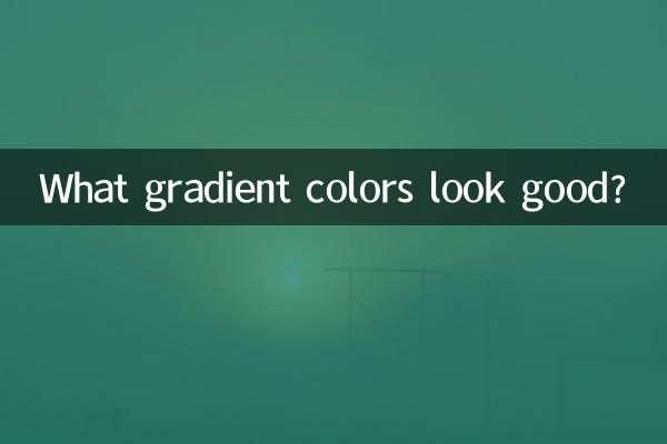 Quali colori sfumati sembrano belli?