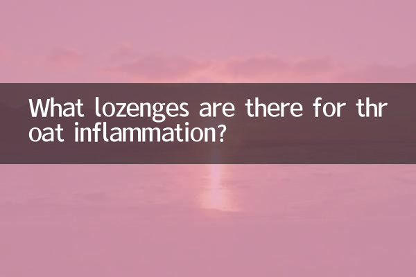 What lozenges are there for throat inflammation?