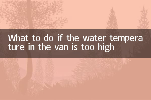 What to do if the water temperature in the van is too high