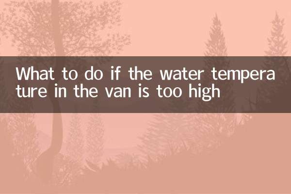 What to do if the water temperature in the van is too high