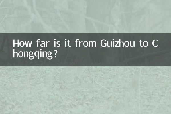 How far is it from Guizhou to Chongqing?