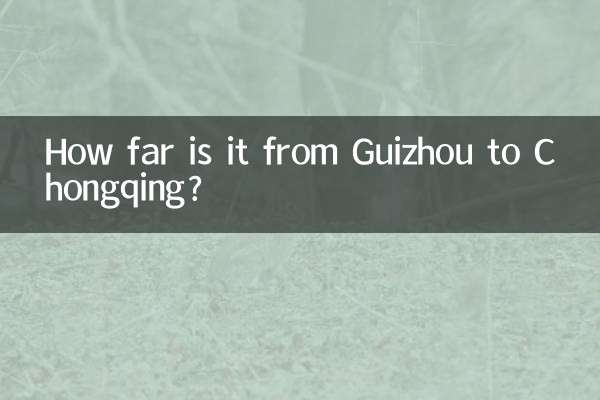 How far is it from Guizhou to Chongqing?