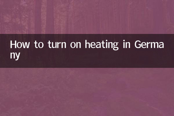 How to turn on heating in Germany