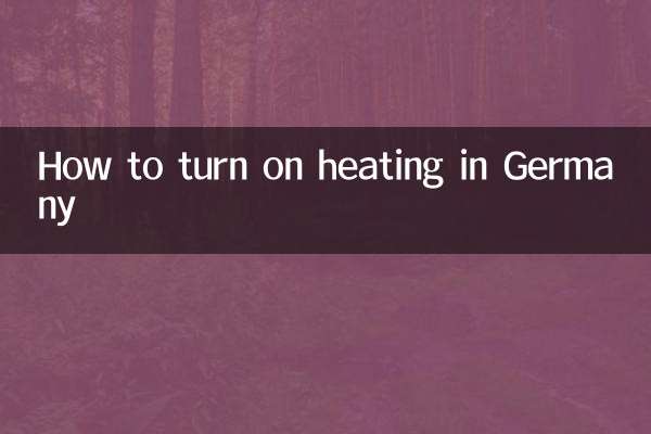 How to turn on heating in Germany