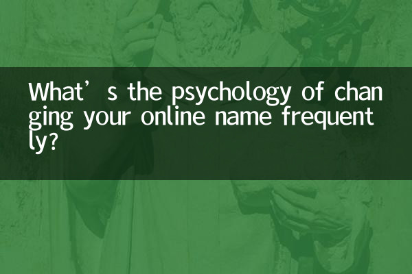 What’s the psychology of changing your online name frequently?