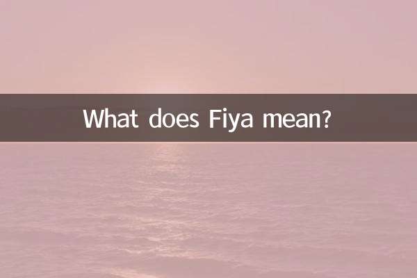 ¿Qué significa Fiya?