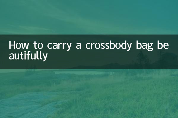 Wie man eine Umhängetasche schön trägt