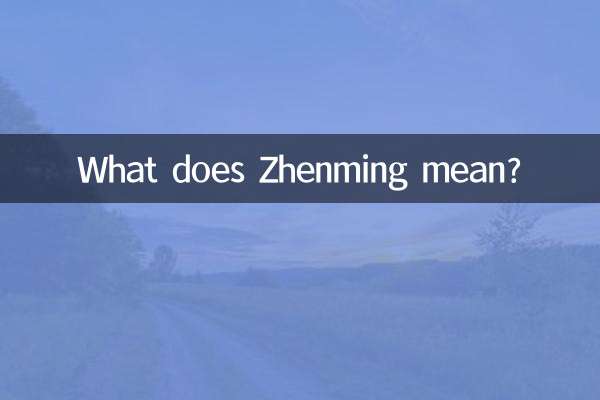 What does Zhenming mean?