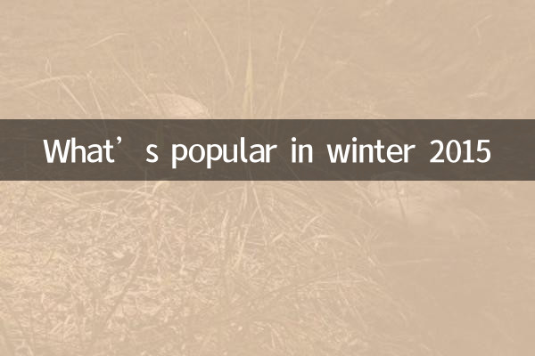 Что популярно зимой 2015