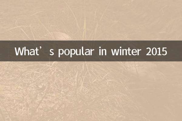 Что популярно зимой 2015