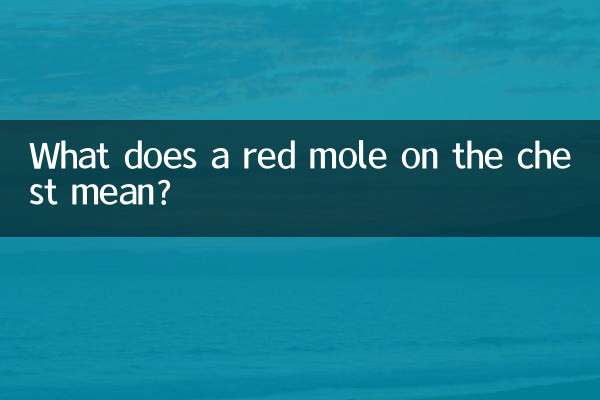 Cosa significa un neo rosso sul petto?