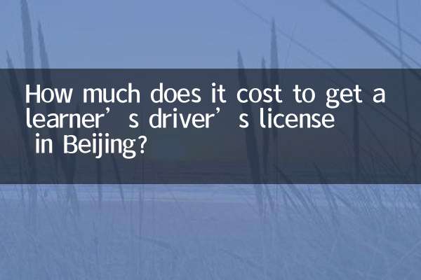 北京学驾照多少钱