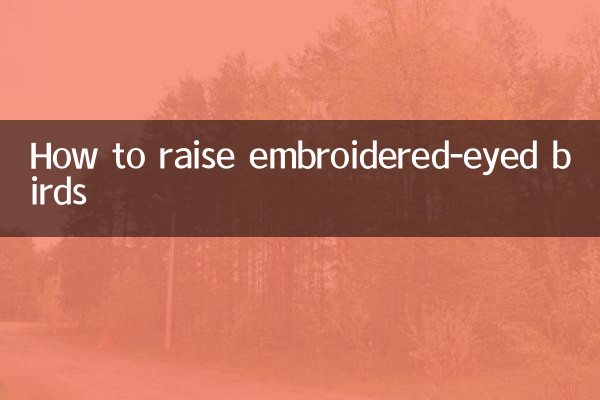 How to raise embroidered-eyed birds